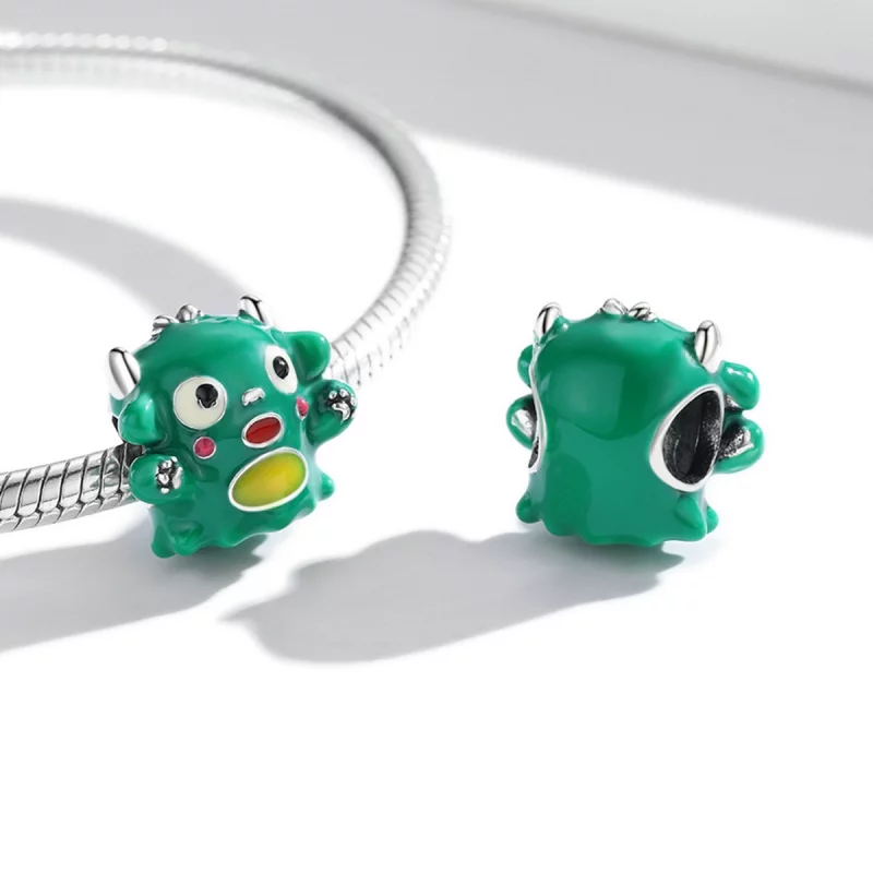 (image pour) Charmant charm en style Pandora avec un adorable monstre - SCC2054 - Afficher 4