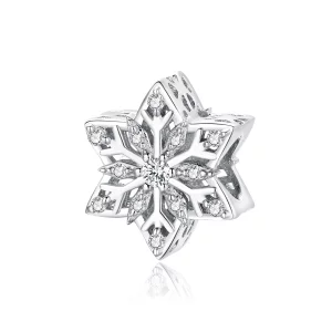 (image pour) Charme éclatant de style Pandora avec des flocons de neige - BSC368