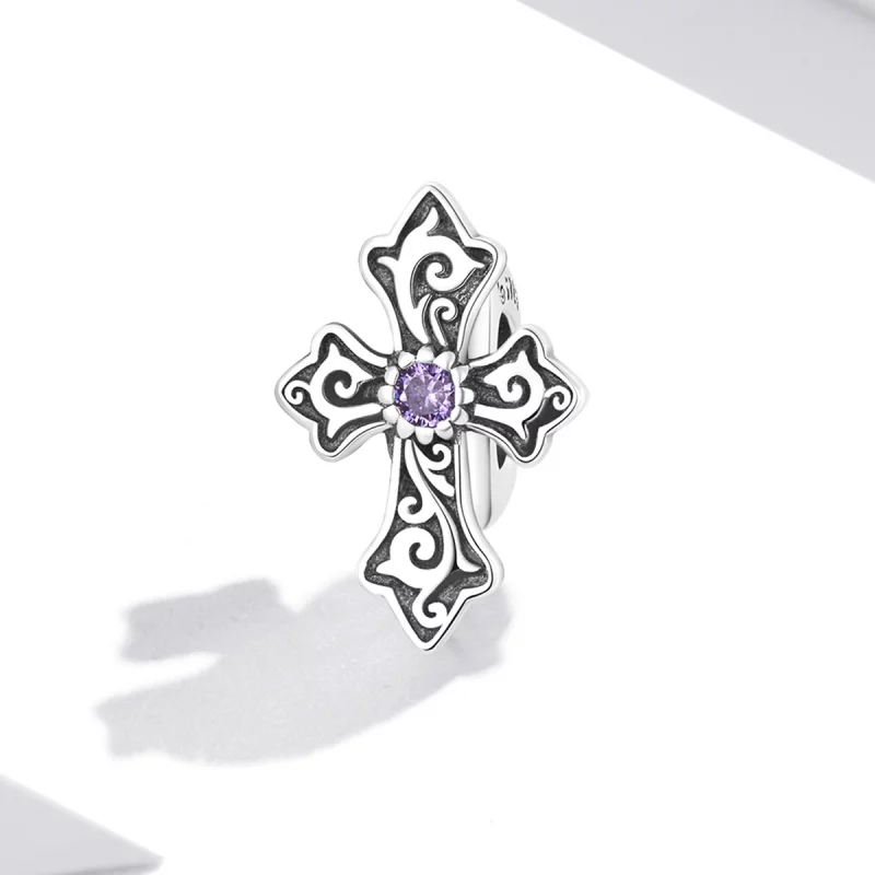 (image pour) Charme Croix à Motif Rétro de Style Pandora - BSC583 - Afficher 2
