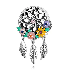 Charme de capteur de rêves en forme de couronne de style Pandora - BSC589 (image pour) Charme de capteur de rêves en forme de couronne de style Pandora - BSC589