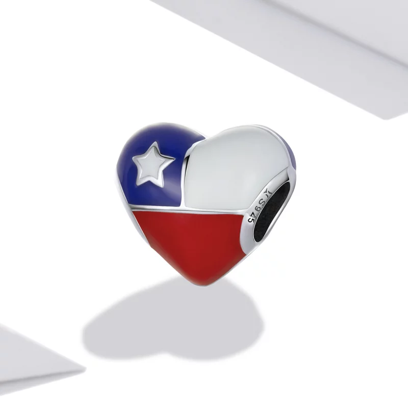 (image pour) Charme de style Pandora avec drapeau du Chili - SCC2110 - Afficher 2