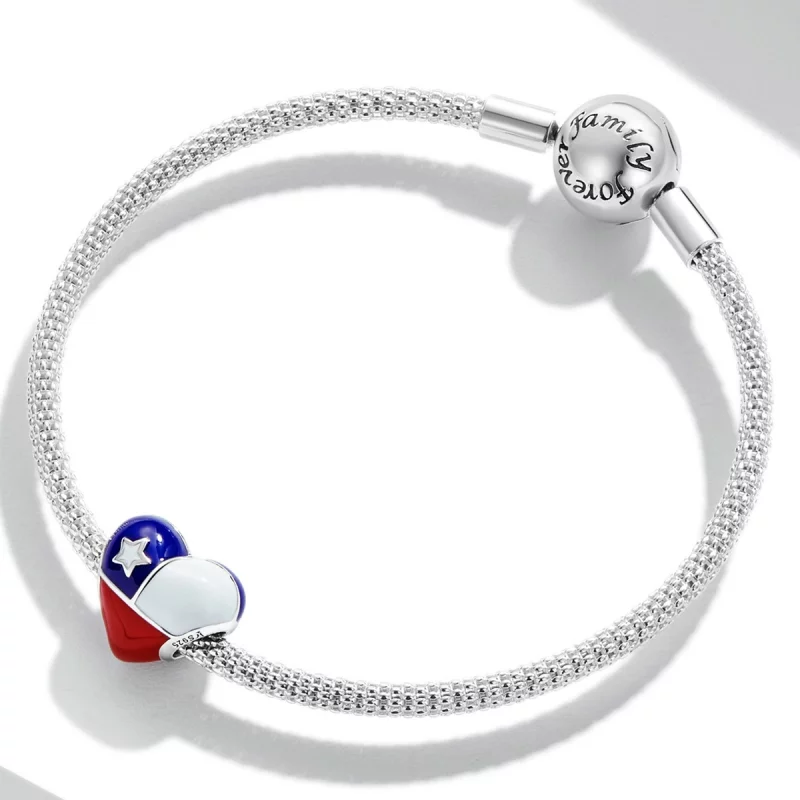 (image pour) Charme de style Pandora avec drapeau du Chili - SCC2110 - Afficher 3