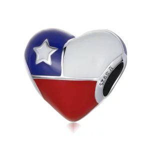 (image pour) Charme de style Pandora avec drapeau du Chili - SCC2110