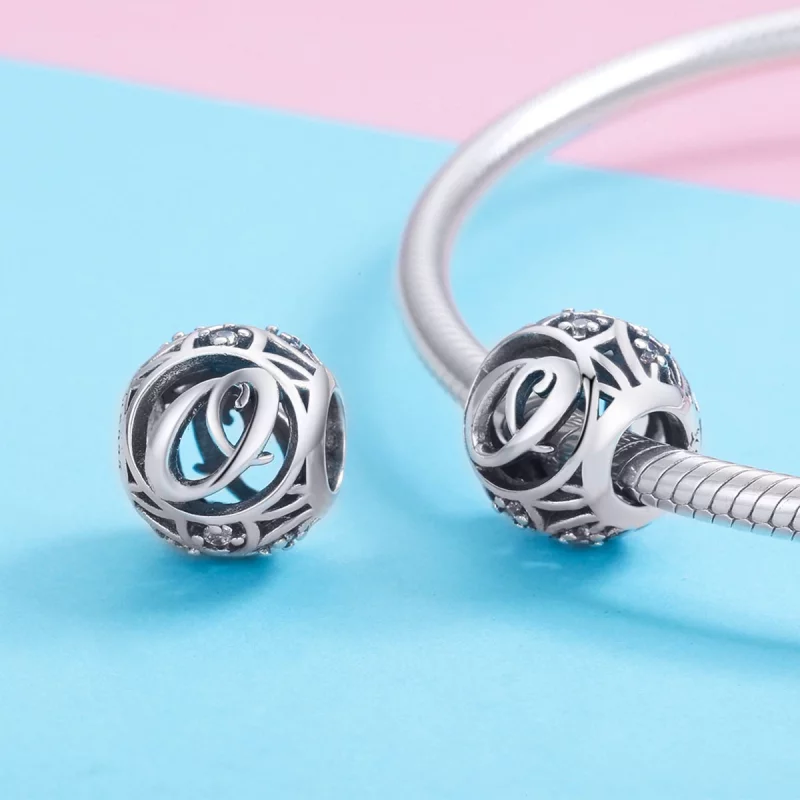 (image pour) Charme de style Pandora Lettre-O - SCC738-O - Afficher 3
