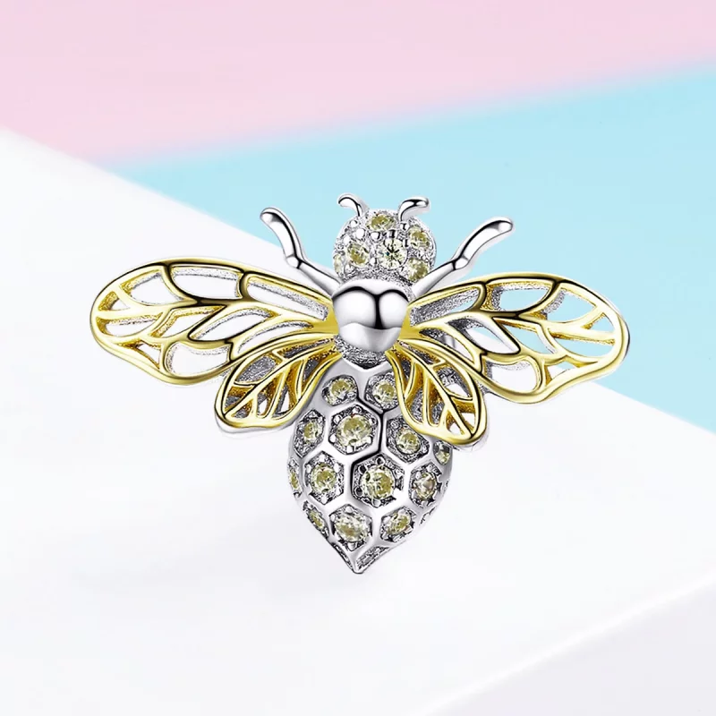 (image pour) Charme Exquis de Style Pandora en Forme d'Abeille - BSC067 - Afficher 2