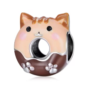 (image pour) Charme Kitty Donuts de style Pandora - SCC1877