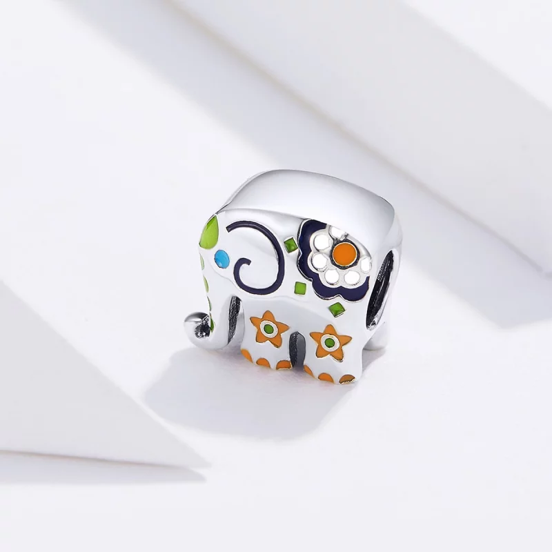 (image pour) Charme éléphant heureux de style Pandora - BSC095 - Afficher 3