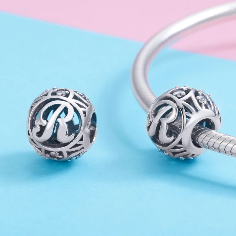 (image pour) Charme Pandora Style Lettre-R - SCC738-R - Afficher 3