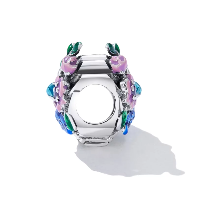 (image pour) Pandora Style Love Rib Flower Charm - SCC2239 - Afficher 3