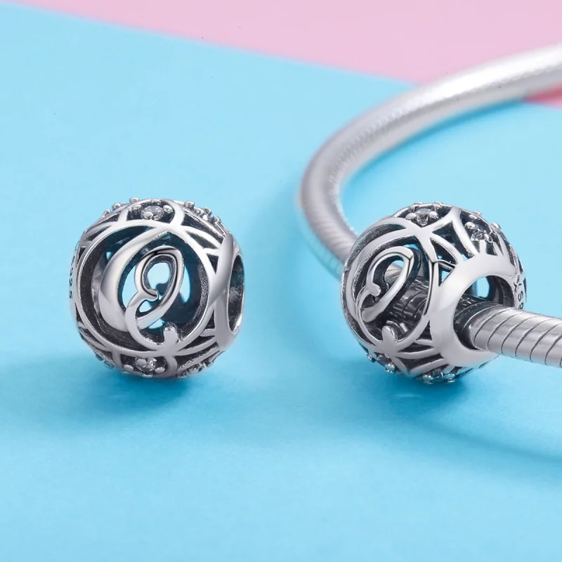 (image pour) Pendentif de style Pandora avec lettre-Q - SCC738-Q - Afficher 3