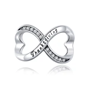 Pendentif de style Pandora représentant le symbole de l'infini - SCC1636 (image pour) Pendentif de style Pandora représentant le symbole de l'infini - SCC1636