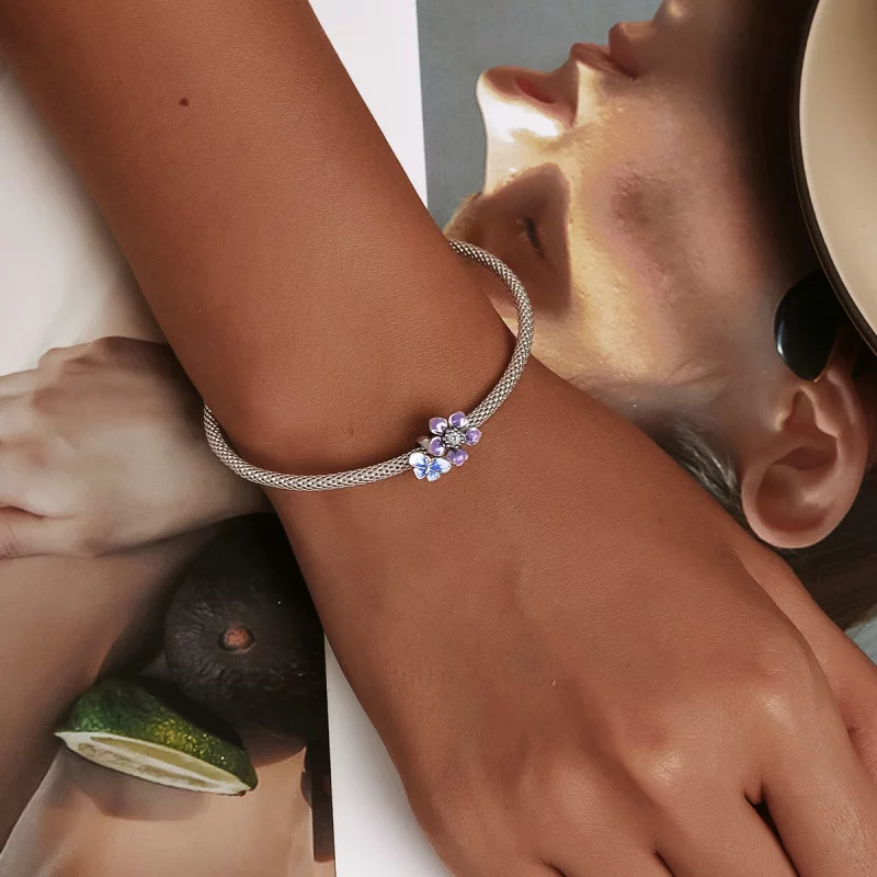 (image pour) Pendentif en forme de papillon et de fleur de style Pandora - SCC2094 - Afficher 5