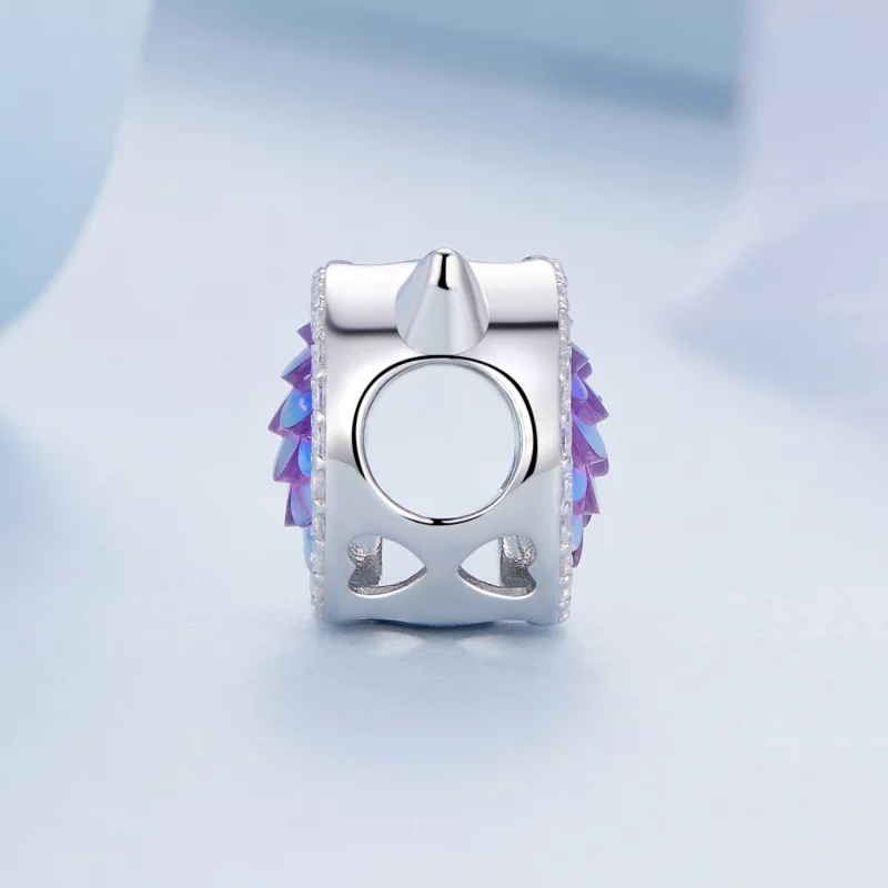 (image pour) Pendentif en forme de tête de chat style Pandora avec motif d'écailles de poisso - Afficher 3