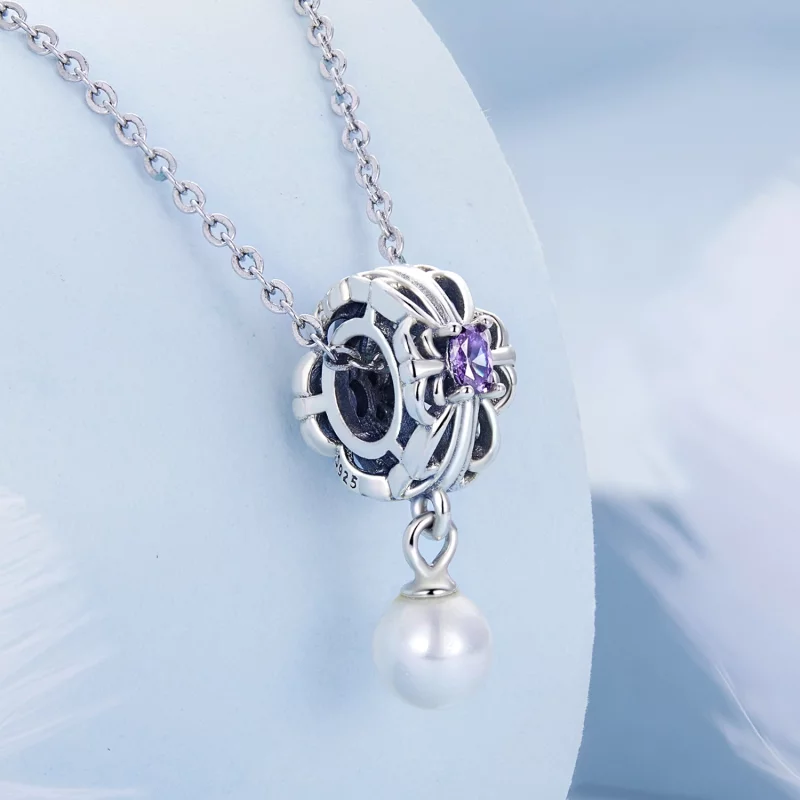 (image pour) Pendentif en perle style Pandora avec ruban - BSC638 - Afficher 2