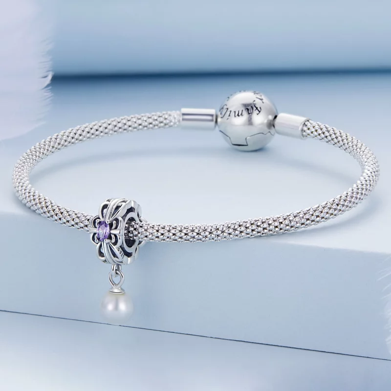 (image pour) Pendentif en perle style Pandora avec ruban - BSC638 - Afficher 3