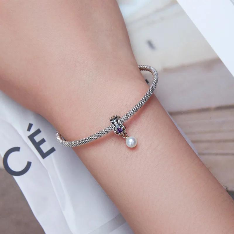 (image pour) Pendentif en perle style Pandora avec ruban - BSC638 - Afficher 4