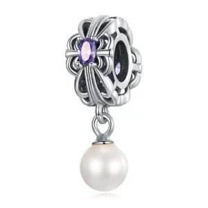 (image pour) Pendentif en perle style Pandora avec ruban - BSC638