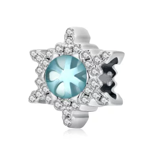 Pendentif en pierre de lune style Pandora, motif flocon de neige - BSC512 (image pour) Pendentif en pierre de lune style Pandora, motif flocon de neige - BSC512