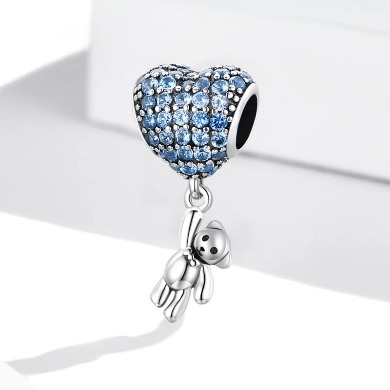(image pour) Pendentif ours en forme de ballon d'amour de style Pandora - SCC2023 - Afficher 2