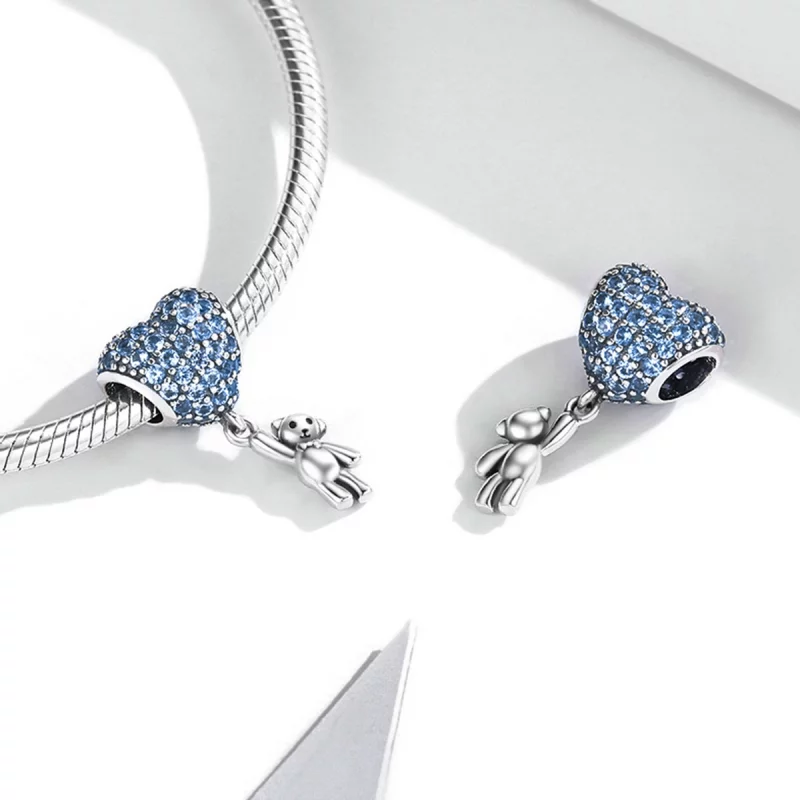 (image pour) Pendentif ours en forme de ballon d'amour de style Pandora - SCC2023 - Afficher 4