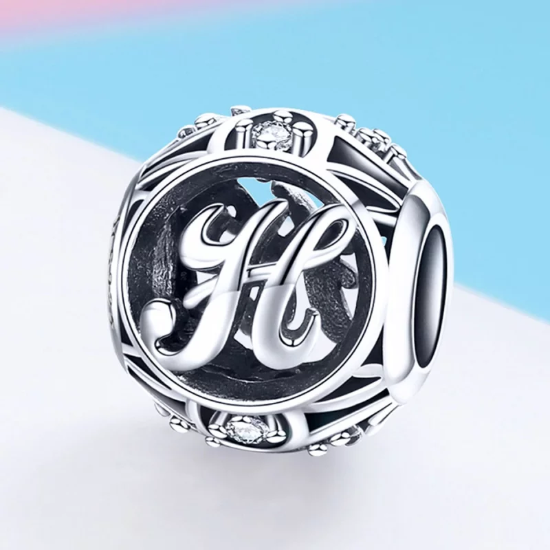 (image pour) Pendentif Pandora Style Lettre H - SCC738-H - Afficher 2