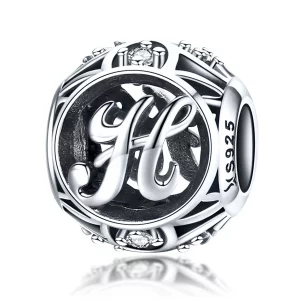 Pendentif Pandora Style Lettre H - SCC738-H (image pour) Pendentif Pandora Style Lettre H - SCC738-H