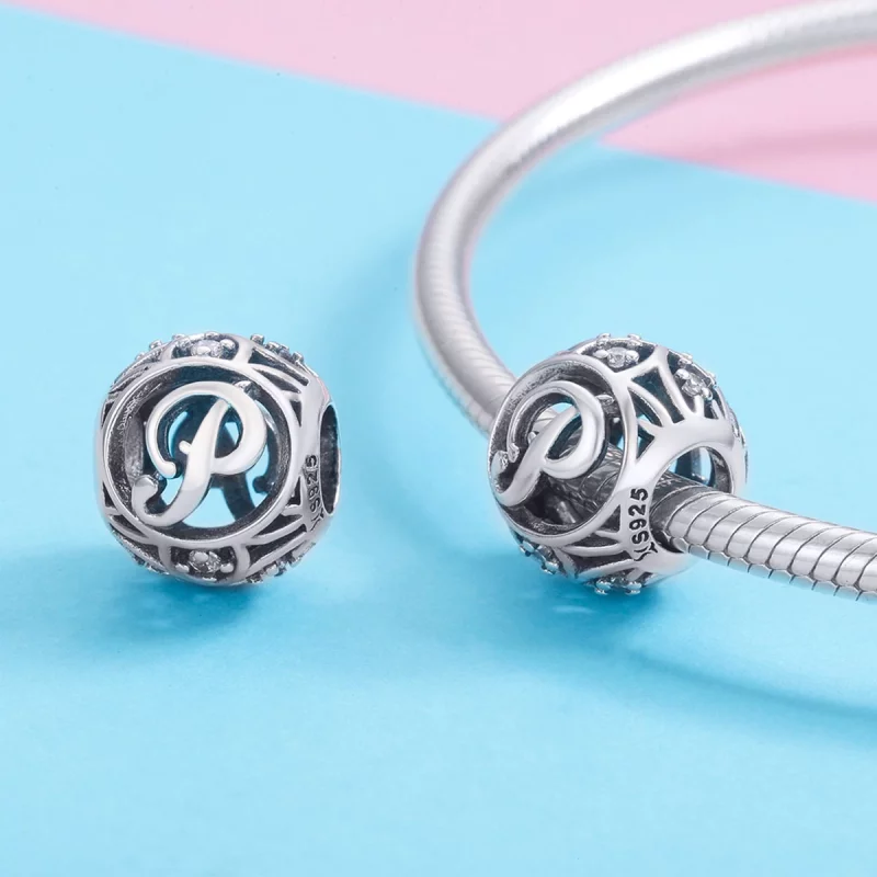 (image pour) Pendentif Pandora Style Lettre-P - SCC738-P - Afficher 3