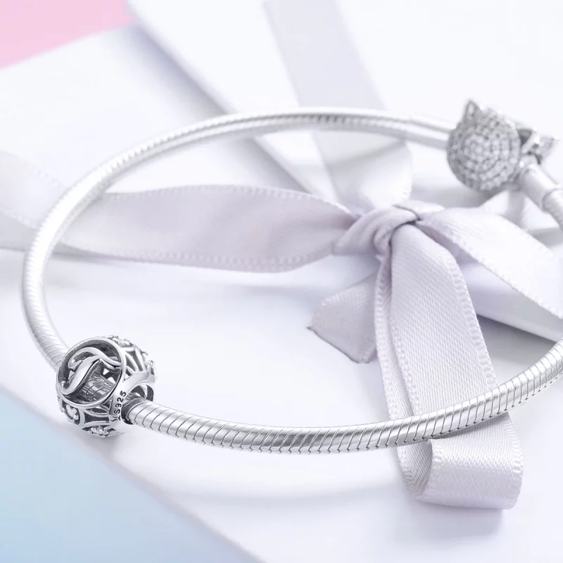 (image pour) Pendentif style Pandora avec lettre "T" - SCC738-T - Afficher 4