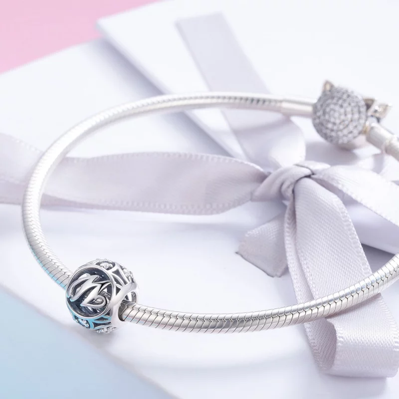 (image pour) Pendentif style Pandora avec lettre W - SCC738-W - Afficher 4