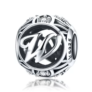 (image pour) Pendentif style Pandora avec lettre W - SCC738-W