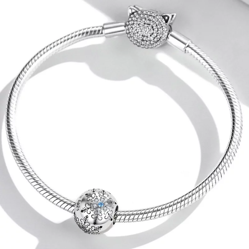 (image pour) Pendentif style Pandora Flocons de neige - BSC513 - Afficher 3