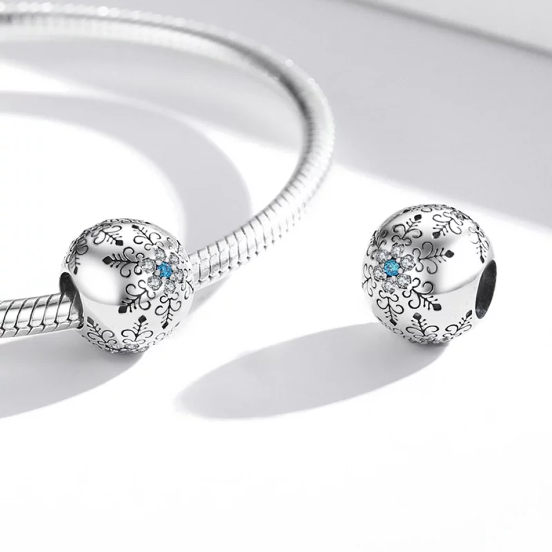 (image pour) Pendentif style Pandora Flocons de neige - BSC513 - Afficher 4