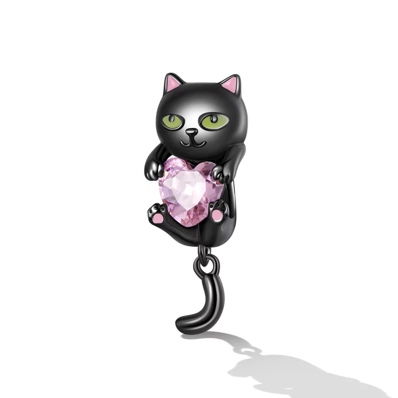 (image pour) Pendentif style Pandora Petit Chat Noir - SCC2329 - Afficher 2