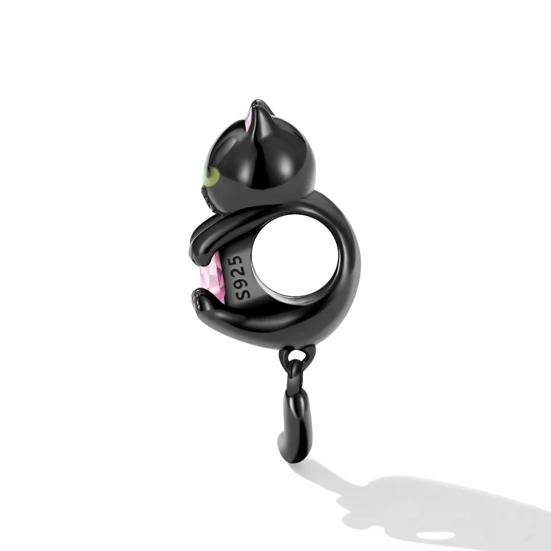 (image pour) Pendentif style Pandora Petit Chat Noir - SCC2329 - Afficher 3