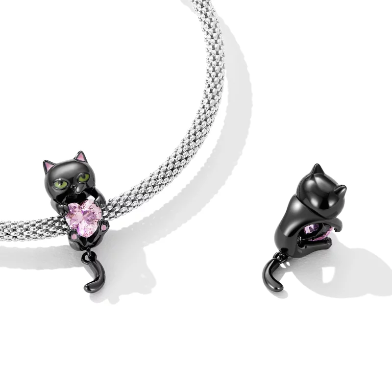 (image pour) Pendentif style Pandora Petit Chat Noir - SCC2329 - Afficher 4