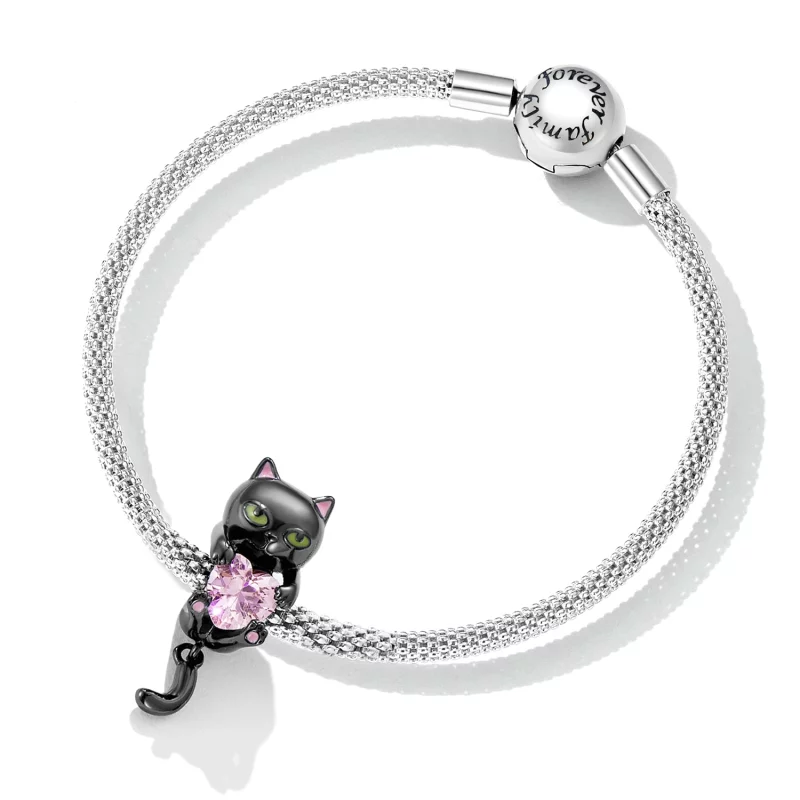 (image pour) Pendentif style Pandora Petit Chat Noir - SCC2329 - Afficher 5