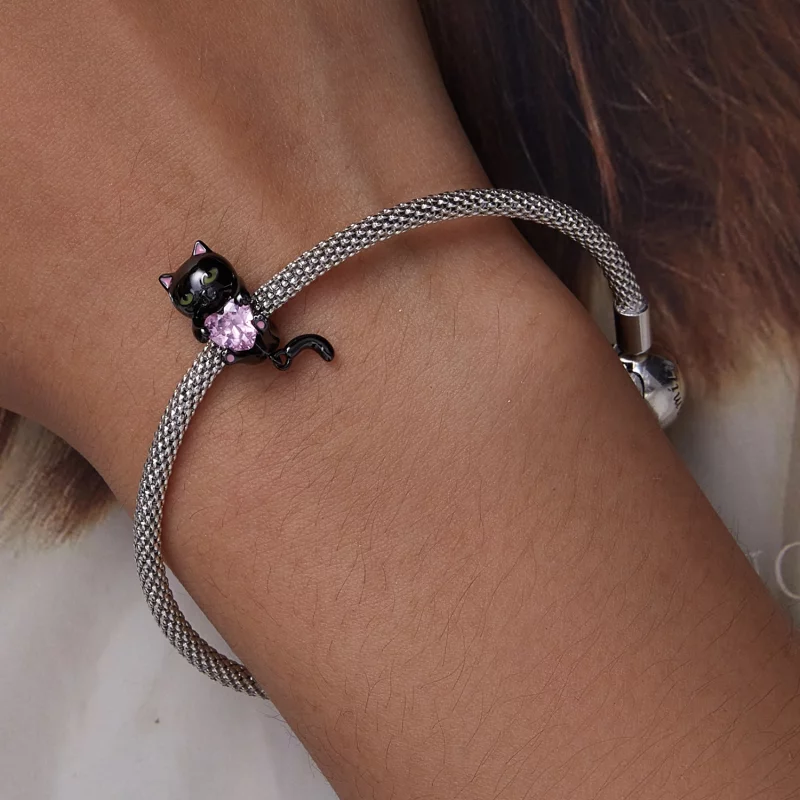 (image pour) Pendentif style Pandora Petit Chat Noir - SCC2329 - Afficher 6