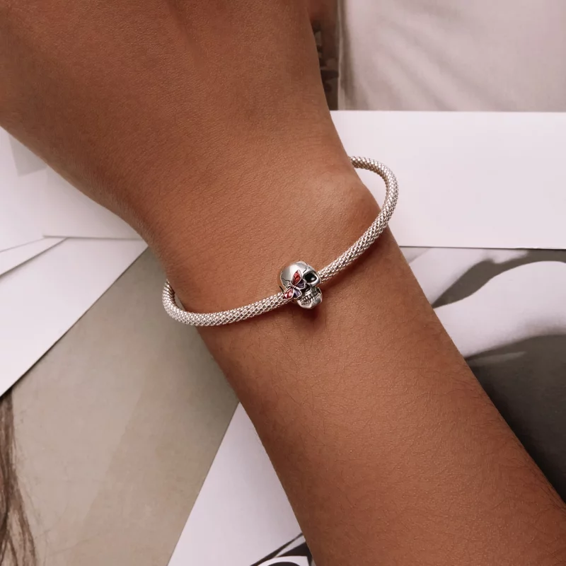 (image pour) Style Pandora Charm Crâne Rétro - SCC2232 - Afficher 6