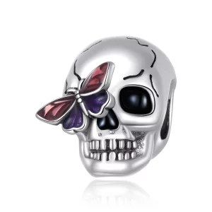 Style Pandora Charm Crâne Rétro - SCC2232 (image pour) Style Pandora Charm Crâne Rétro - SCC2232