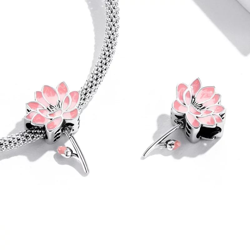 (image pour) Style Pandora Charm de lotus frais - SCC2157 - Afficher 4