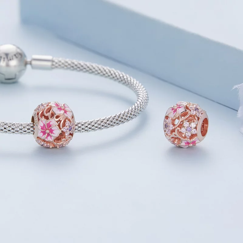 (image pour) Style Pandora Charm Rose Sakura - BSC643 - Afficher 5