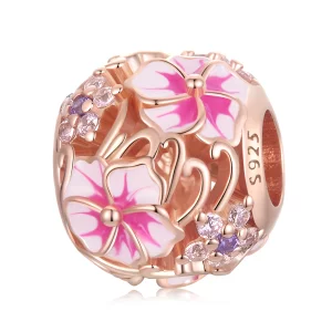 (image pour) Style Pandora Charm Rose Sakura - BSC643