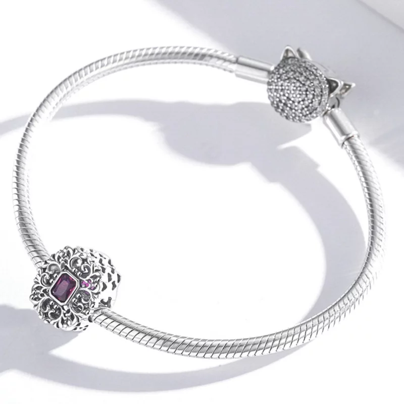 (image pour) Style Pandora Rétro Motif - Charme en Zirconium - SCC2152 - Afficher 3