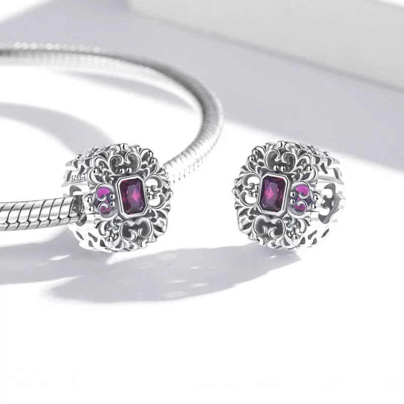 (image pour) Style Pandora Rétro Motif - Charme en Zirconium - SCC2152 - Afficher 4