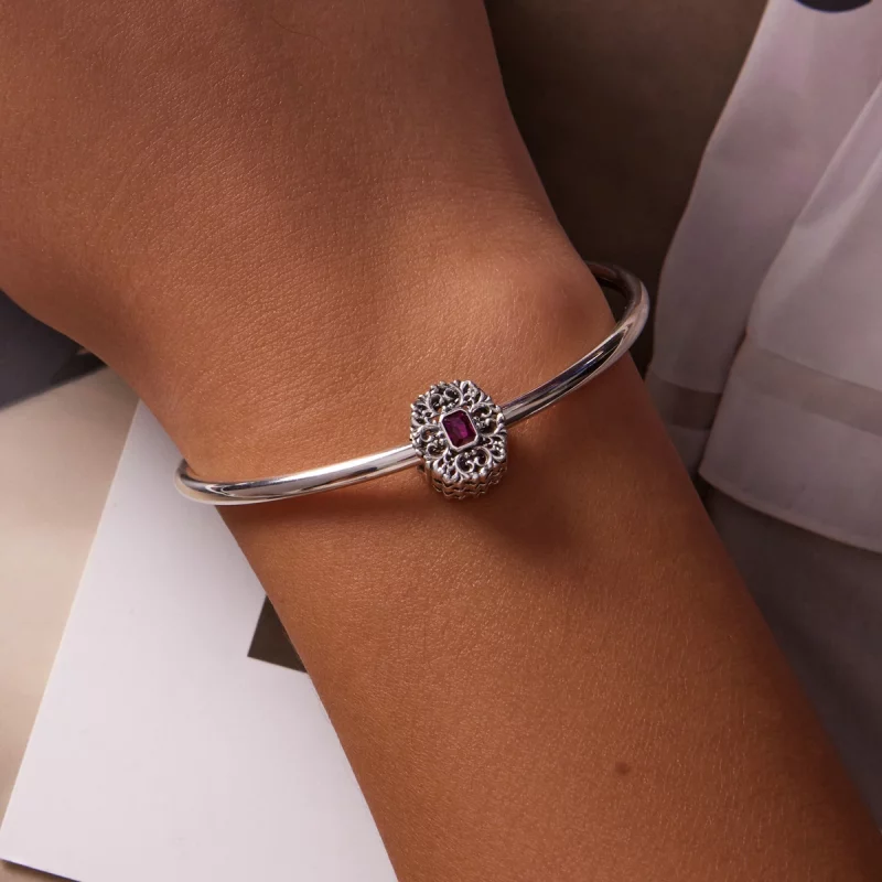 (image pour) Style Pandora Rétro Motif - Charme en Zirconium - SCC2152 - Afficher 5