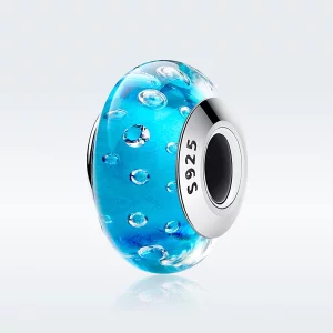 Style Pandora tendance bleu avec breloque en verre de Murano fileté - SCZ029 (image pour) Style Pandora tendance bleu avec breloque en verre de Murano fileté - SCZ029