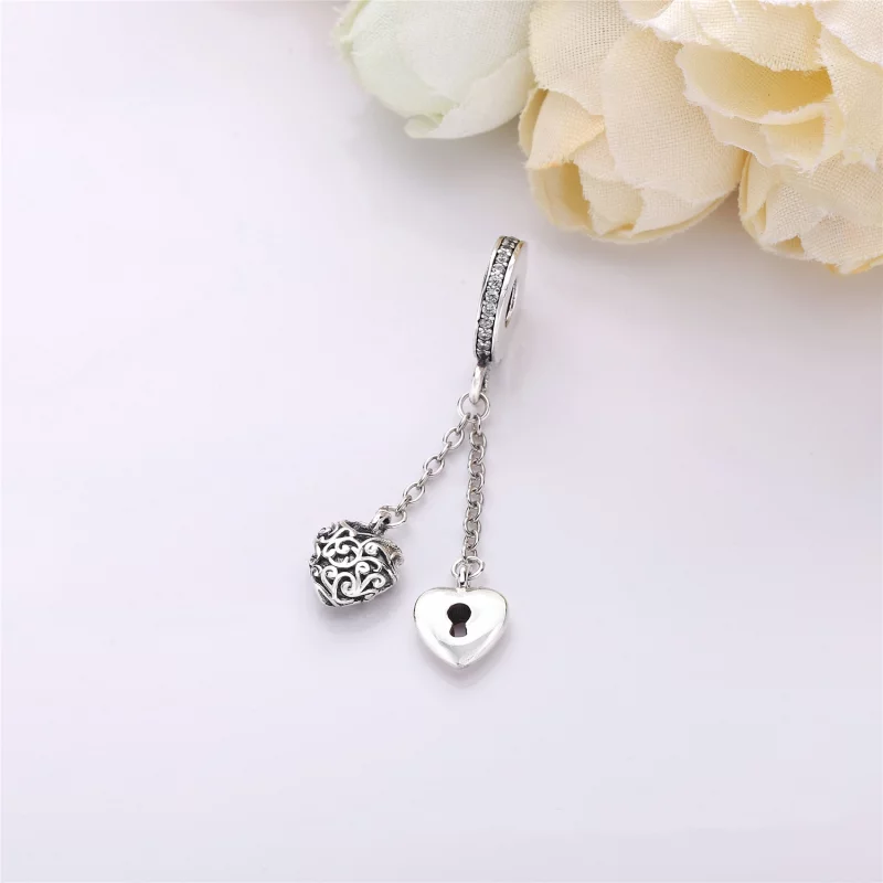 (image pour) Cadenas et Cœur, charm pendant PANDORA France - 797642CZ - Afficher 2