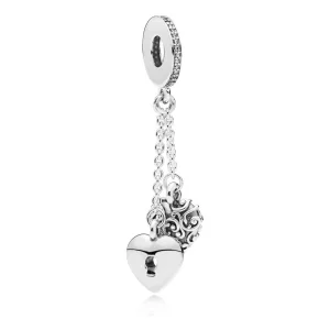 (image pour) Cadenas et Cœur, charm pendant PANDORA France - 797642CZ