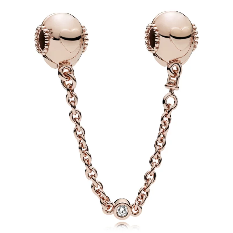 (image pour) Chaîne de Confort Cœurs en Relief PANDORA France - 787636CZ