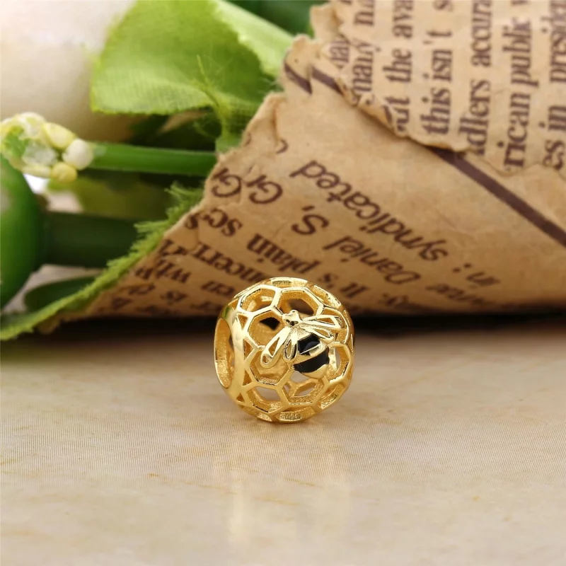 (image pour) Charm Abeille à Miel PANDORA Shine™ - 767023EN16 - Afficher 2